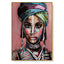 Wall Art 70cmx100cm African woman II Gold Frame Canvas-0