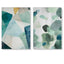 Wall Art 80cmx120cm Green Marble 2 Sets White Frame Canvas-0