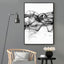 Wall Art 60cmx90cm Stylish Abstract Black 2 Sets Black Frame Canvas-3