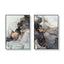 Wall Art 60cmx90cm Black Splash 2 Sets Black Frame Canvas-0