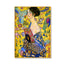 Wall Art 80cmx120cm Lady With A fan By Klimt Gold Frame Canvas-0