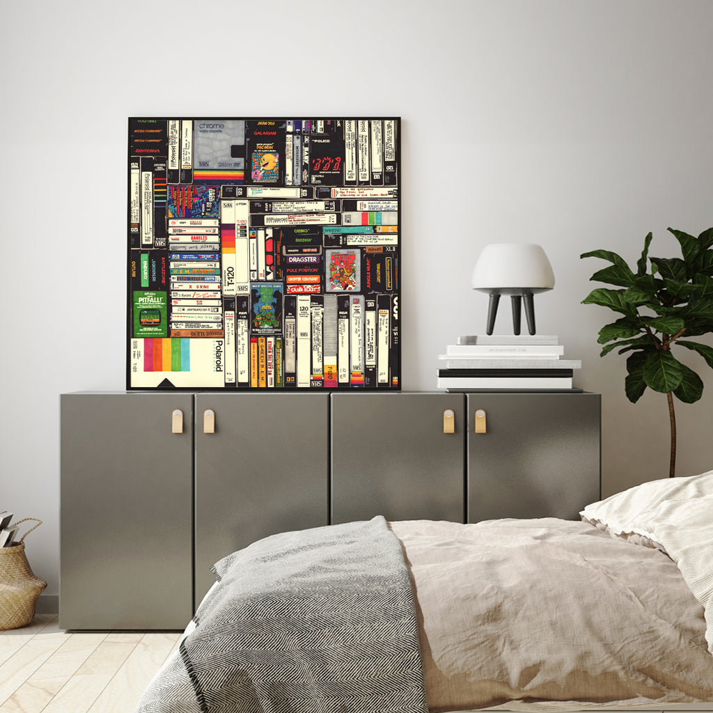 Wall Art 80cmx80cm Book Black Frame Canvas-3