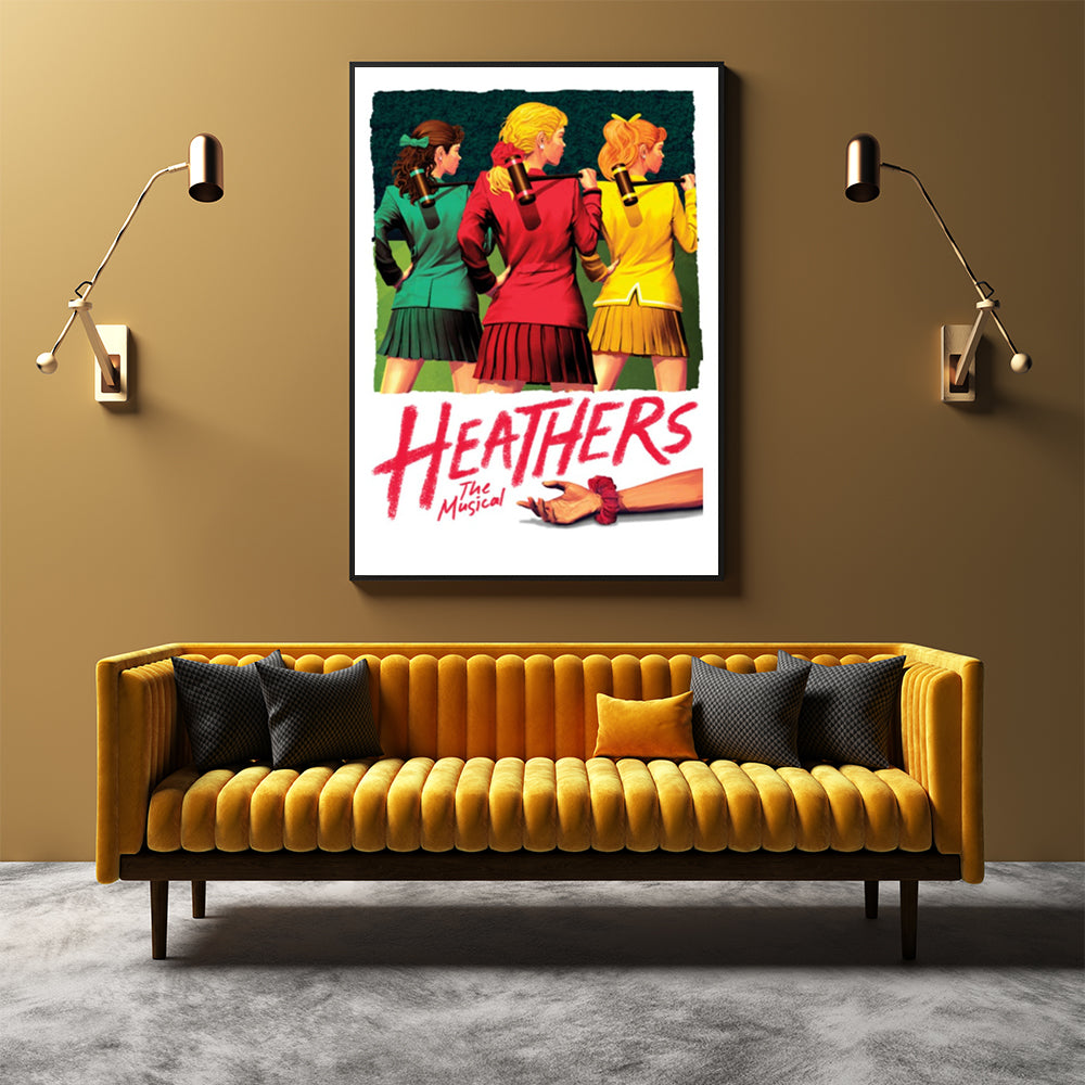 Wall Art 80cmx120cm Heathers The Musical Black Frame Canvas-1