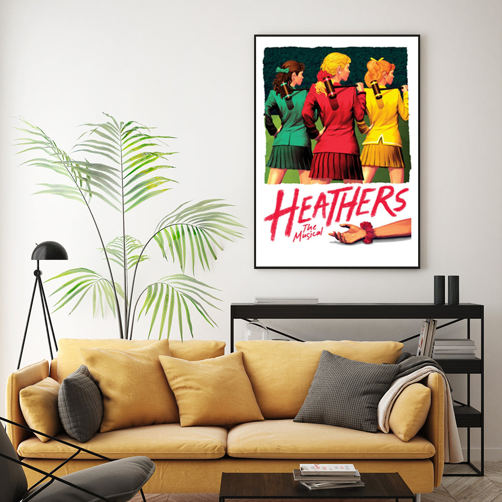 Wall Art 80cmx120cm Heathers The Musical Black Frame Canvas-2