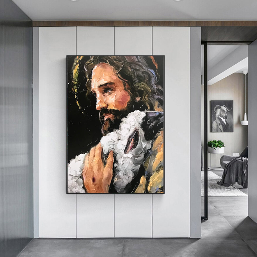 Wall Art 80cmx120cm Back In His Arms Black Frame Canvas-2