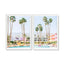 Wall Art 60cmx90cm Saguaro Hotel 2 Sets White Frame Canvas-0