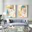 Wall Art 60cmx90cm Sonder By Jean Kenna 2 Sets Gold Frame Canvas-1