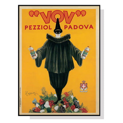 Wall Art 60cmx90cm Pezziol Padova Black Frame Canvas-0