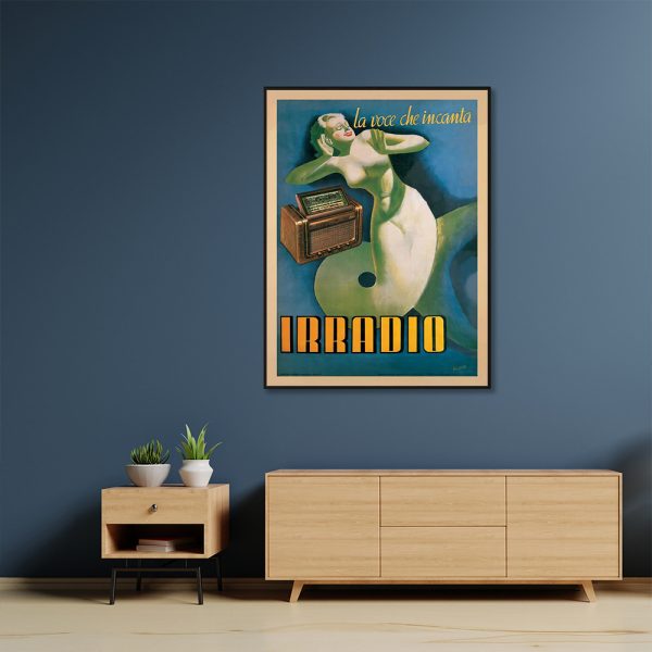 Wall Art 80cmx120cm Irradio Cinzano Black Frame Canvas-2