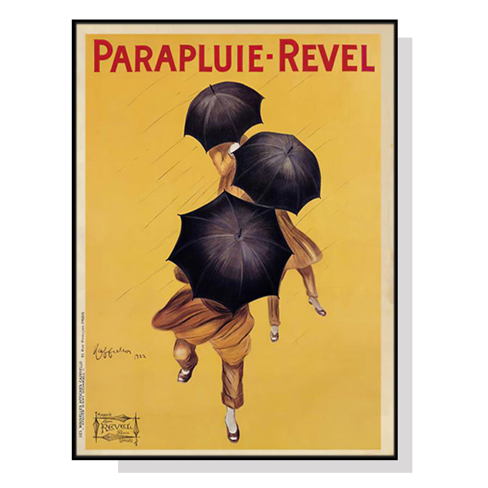 Wall Art 50cmx70cm Parapluie Revel Black Frame Canvas-0