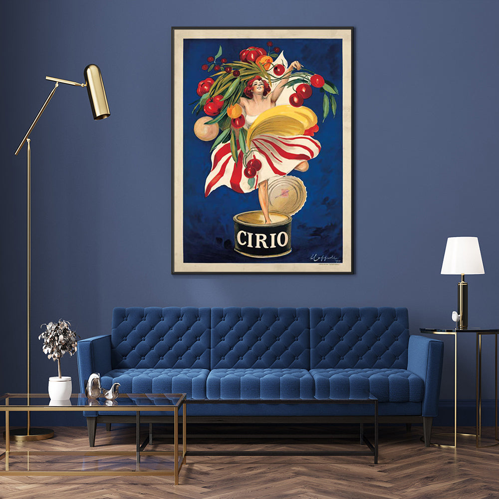 Wall Art 50cmx70cm Cirio By Leonetto Cappiello Black Frame Canvas-1