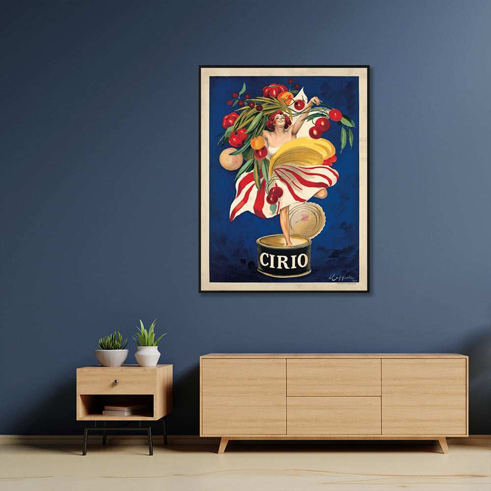 Wall Art 50cmx70cm Cirio By Leonetto Cappiello Black Frame Canvas-2