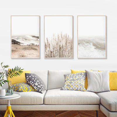 Wall Art 80cmx120cm Coastal Beach 3 Sets Wood Frame Canvas-1