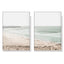 Wall Art 90cmx135cm Coastal Prints 2 Sets White Frame Canvas-0