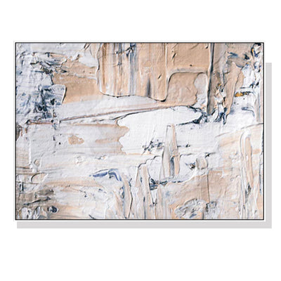 Wall Art 100cmx150cm  Modern Abstract Oil Painting Style White Frame Canvas-0