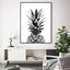 Wall Art 90cmx135cm Pineapple Black Frame Canvas-1