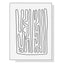 Wall Art 50cmx70cm Black And White Lines White Frame Canvas-0