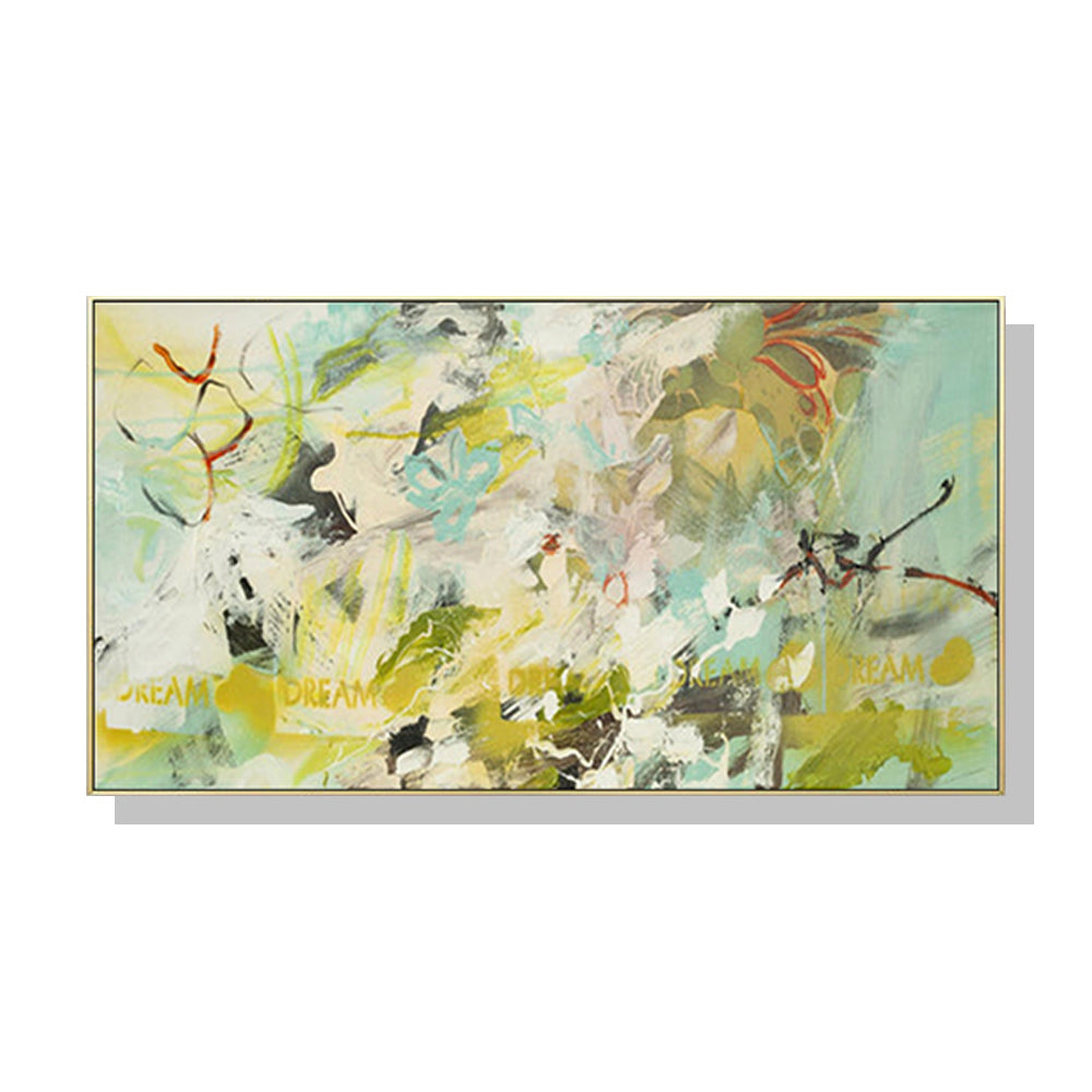 Wall Art 40cmx80cm Summer Dream Gold Frame Canvas-0