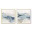 Wall Art 40cmx40cm Blue Mountain 2 Sets Gold Frame Canvas-0