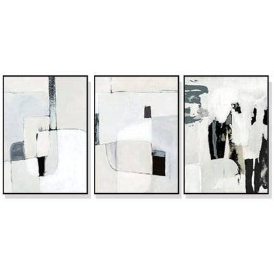 Wall Art 50cmx70cm Soft Spoken 3 Sets Black Frame Canvas-0