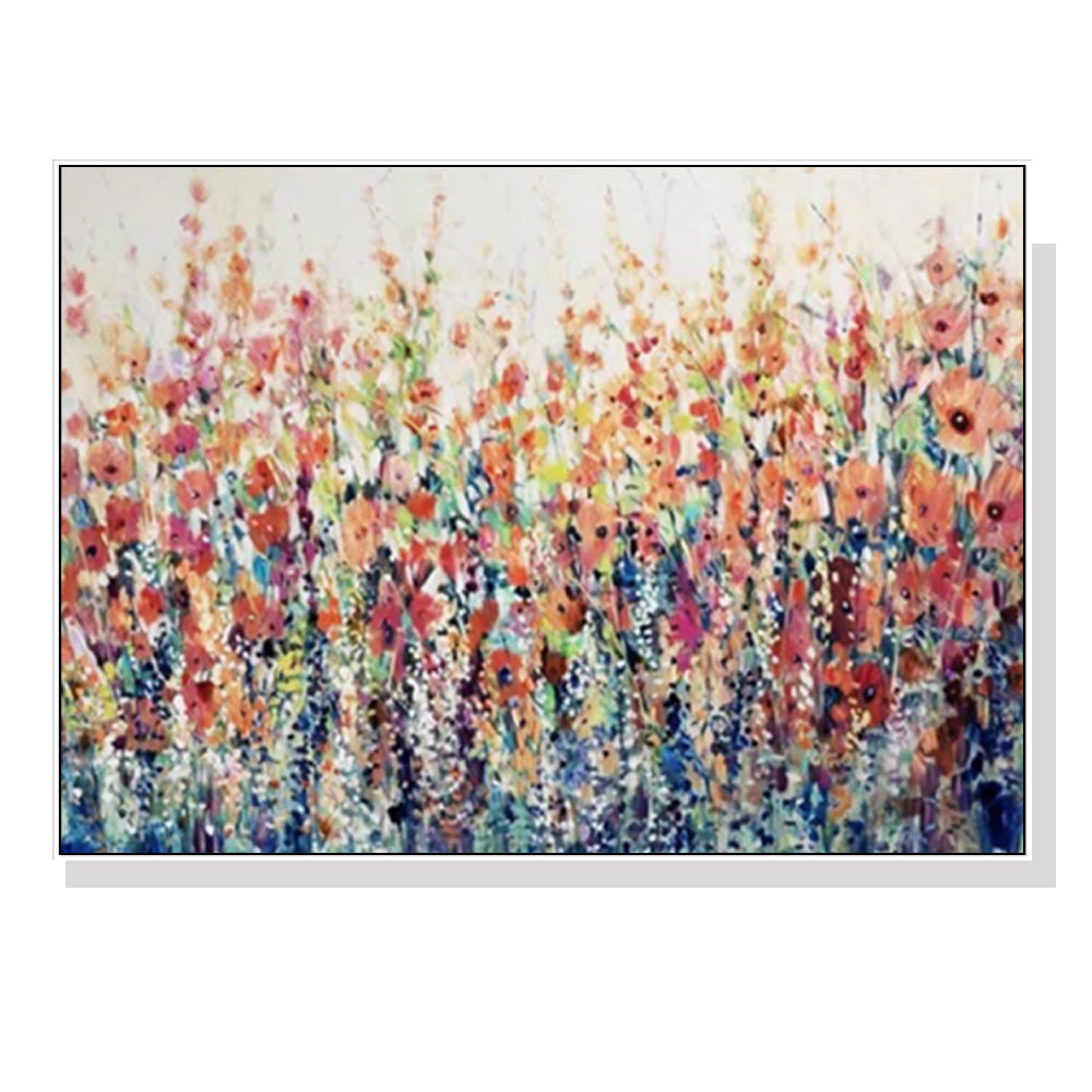 Wall Art 90cmx135cm Flourish Of Spring White Frame Canvas-0