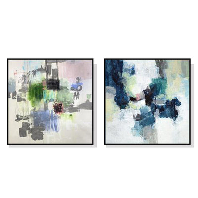 Wall Art 50cmx50cm Blue Crushers 2 Sets Black Frame Canvas-0