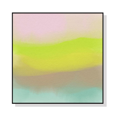 Wall Art 50cmx50cm Colorful Watercolor Black Frame Canvas-0