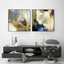 Wall Art 50cmx50cm Abstract Blue 2 Sets Black Frame Canvas-2