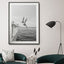 Wall Art 40cmx60cm Black and White Ocean Jump, Black Frame Canvas-3