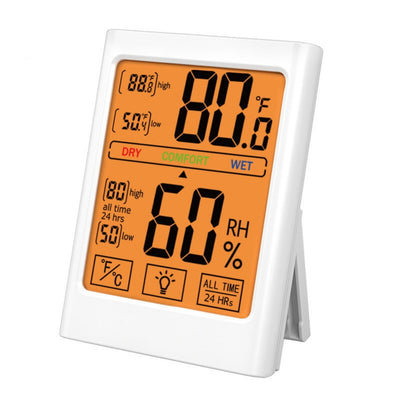 GOMINIMO Thermo Hygrometer Has Backlight White-0