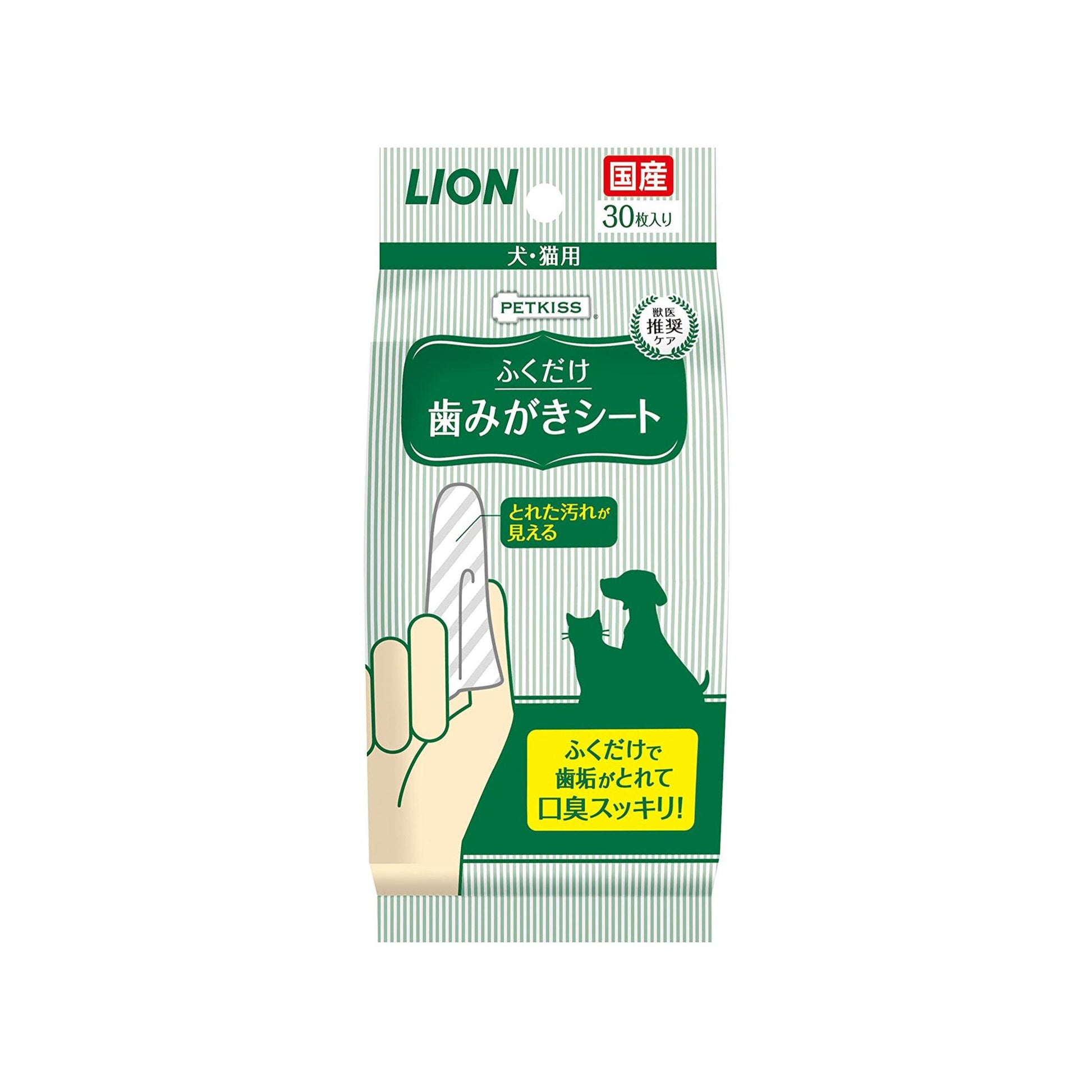 [6-PACK] Lion Japan Pet Tooth Cleaning Wipes For Dog & Cat 30pcs-0