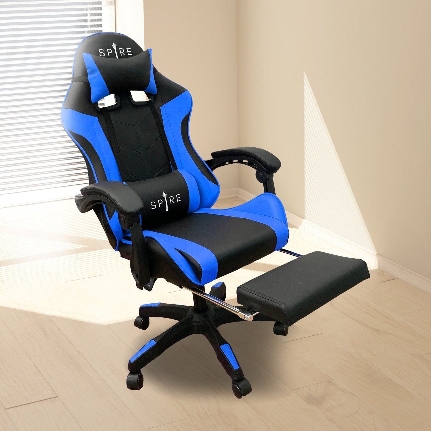 Intex Spire Zinc Blue And Black Adjustable Gaming/office Chair-5