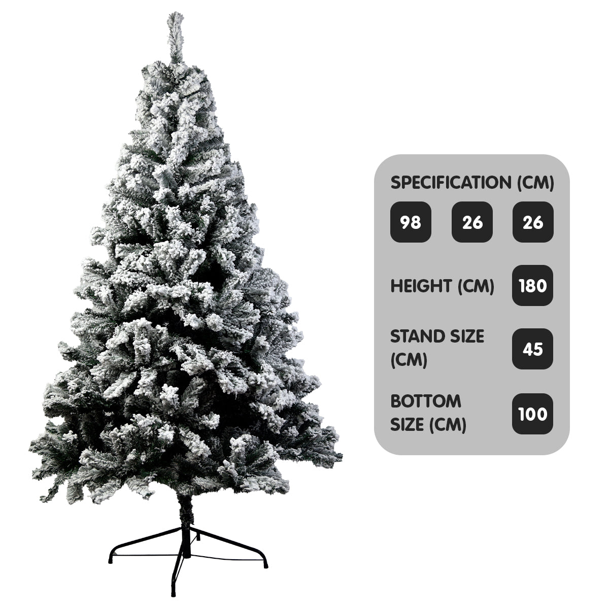 Christabelle Snow-Tipped Artificial Christmas Tree 1.8m - 850 Tips-2