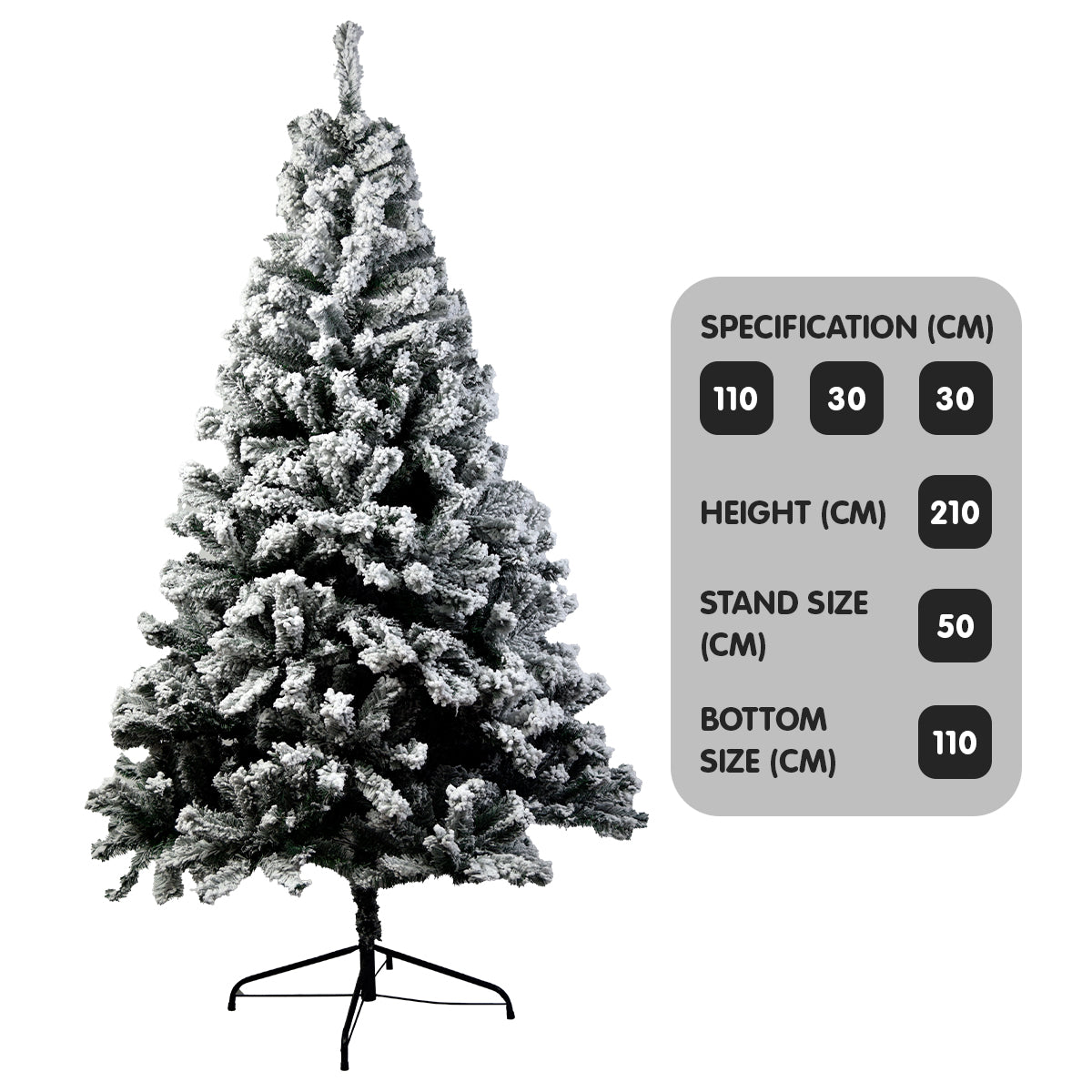 Christabelle Snow-Tipped Artificial Christmas Tree 2.1m 1200 Tips-5