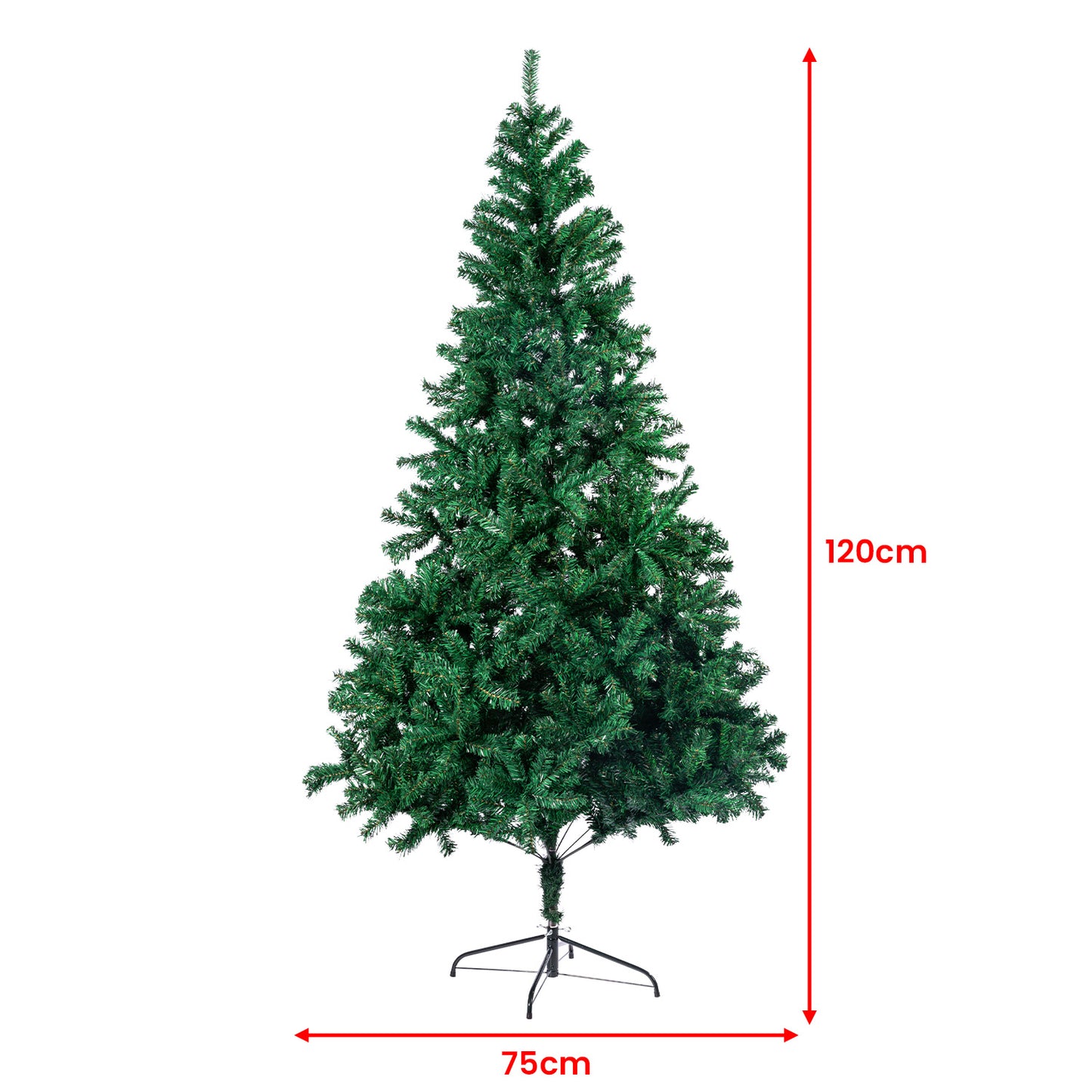 Christabelle Christmas Tree Decor 1.2m Xmas Decorations - 300 Tips Green-2