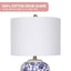 Sarantino Table Lamp Ceramic Floral Base Cotton Drum Shade-3