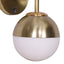 Sarantino Wall Lamp with Gold Metal Base and White Glass Shade-2