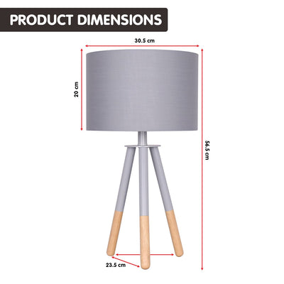 Sarantino Tripod Desk Lamp in Metal & Wood Nordic Minimalist Light-1