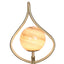 Sarantino Sculptural Orange Glass Table Lamp With White Marble Base-2