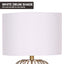 Sarantino Rose Gold Table Lamp with Linen Drum Shade-5