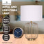 Sarantino Rose Gold Table Lamp with Linen Drum Shade-7