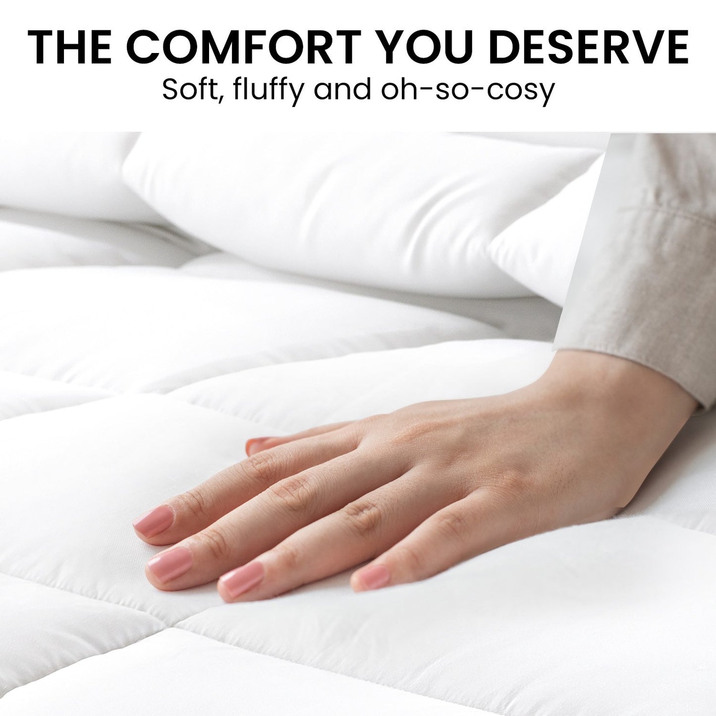 Laura Hill 800GSM Goose Down Feather Comforter Doona - Super King-6