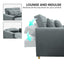 Sarantino Suri 3-in-1 Convertible Sofa Chair Bed -  Airforce Blue-9