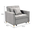 Sarantino Suri 3-in-1 Convertible Sofa Chair Bed Lounger - Light Grey-2