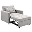 Sarantino Suri 3-in-1 Convertible Sofa Chair Bed Lounger - Light Grey-4