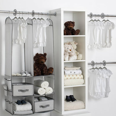 Delta Children 24 Piece Nursery Storage Set - Cool Grey Cool Grey-0