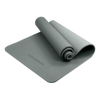 Powertrain Eco-friendly Dual Layer 6mm Yoga Mat | Slate Grey | Non-slip Surface And Carry Strap For Ultimate Comfort And Portability-1