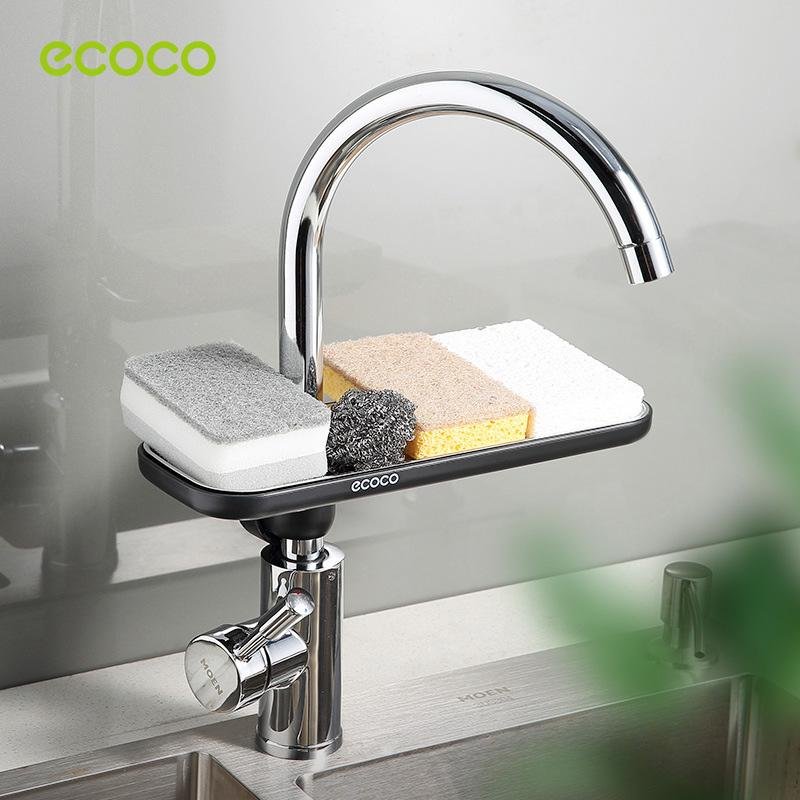 Ecoco Kitchen Drain Holder Sponge Sink Storage Rack Basket Organizer Shelf Bathroom AU-8