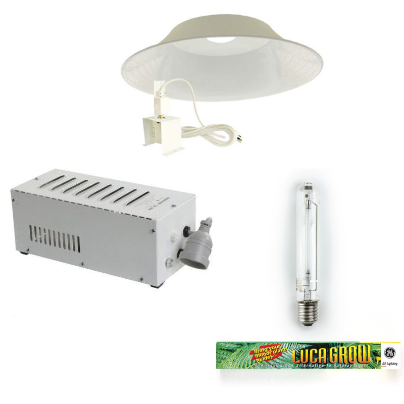 600w HPS Grow Light Kit with Lucagrow Bulb and 730mm Deep Bowl Reflector-0