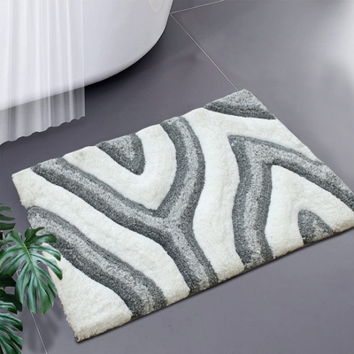 Swirl 3D Design Tufted Soft Pile Bathmat - 50x80-0